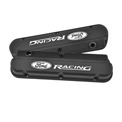 Ford Racing Slant Edge Valve Covers Black Crinkle