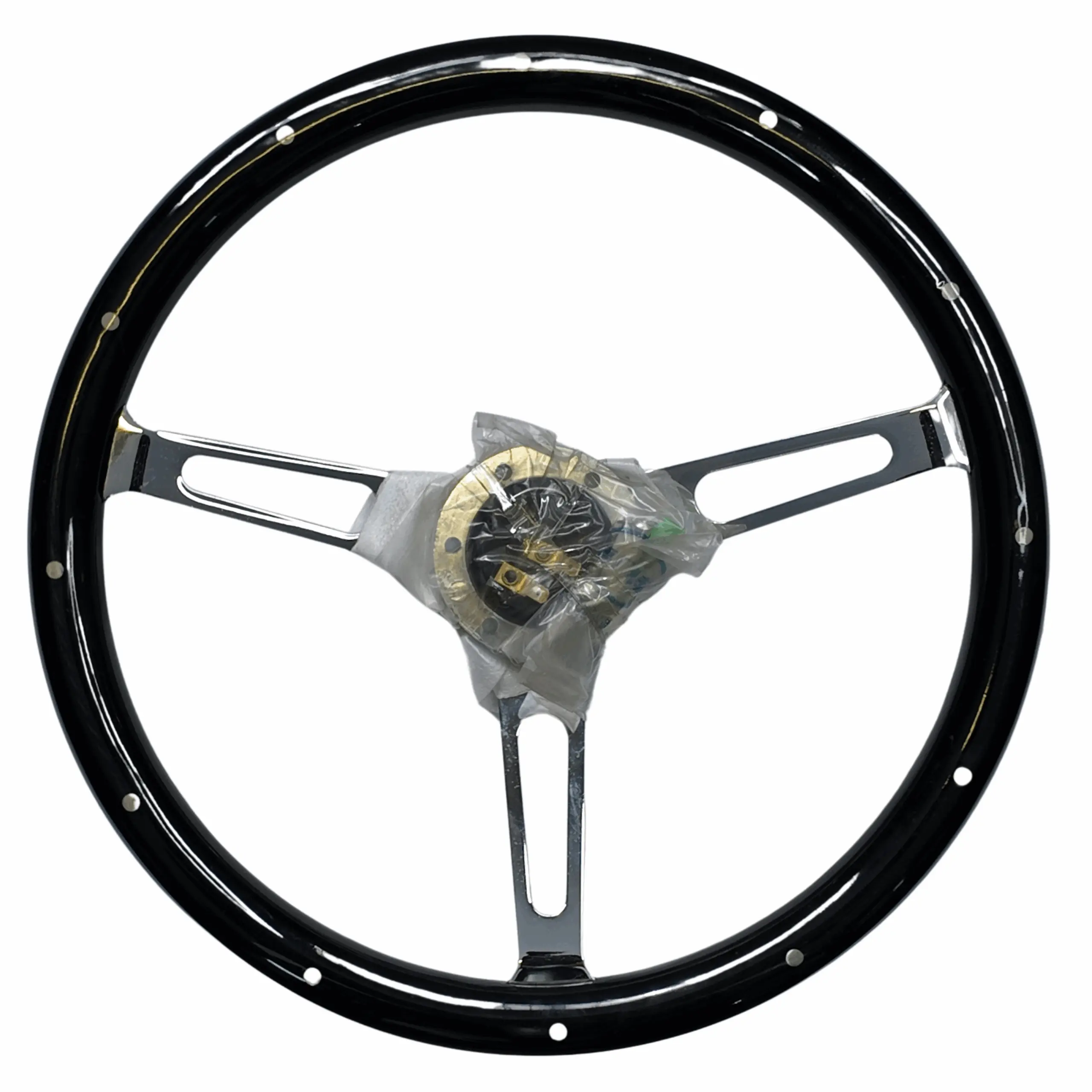 14" Billet Half Wrap Steering Wheel (9-Hole) Mastodon