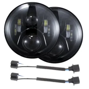 Mastodon Black 7 inch LED Headlight