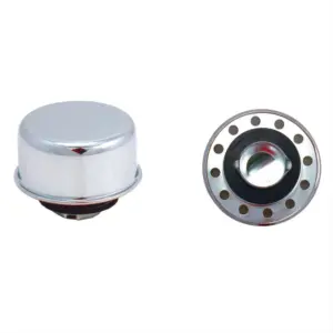 Mastodon Oil Breather Cap, Twist On, Chrome,