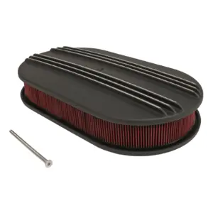 Mastodon Air Cleaner, Oval Half Finned Polished Al